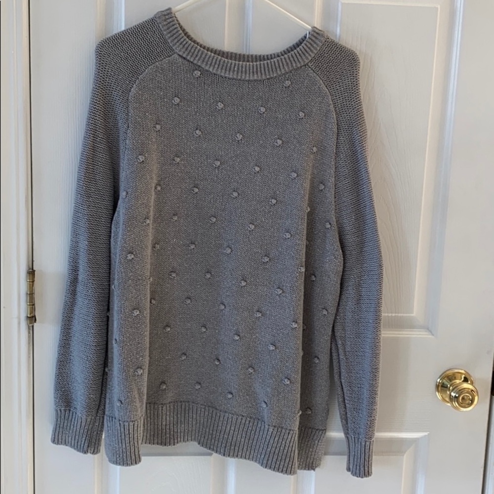 Old Navy Grey Crew Neck Sweater with raised dots
